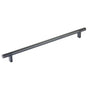 Emtek - Select Cabinet Pull 12'' C-C, Rectangular Bar Stem US10B, Smooth Bar US10B - Oil Rubbed Bronze,Oil Rubbed Bronze