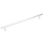 Emtek - Select Cabinet Pull 12'' C-C, Rectangular Bar Stem US26, Smooth Bar US26 - Polished Chrome,Polished Chrome