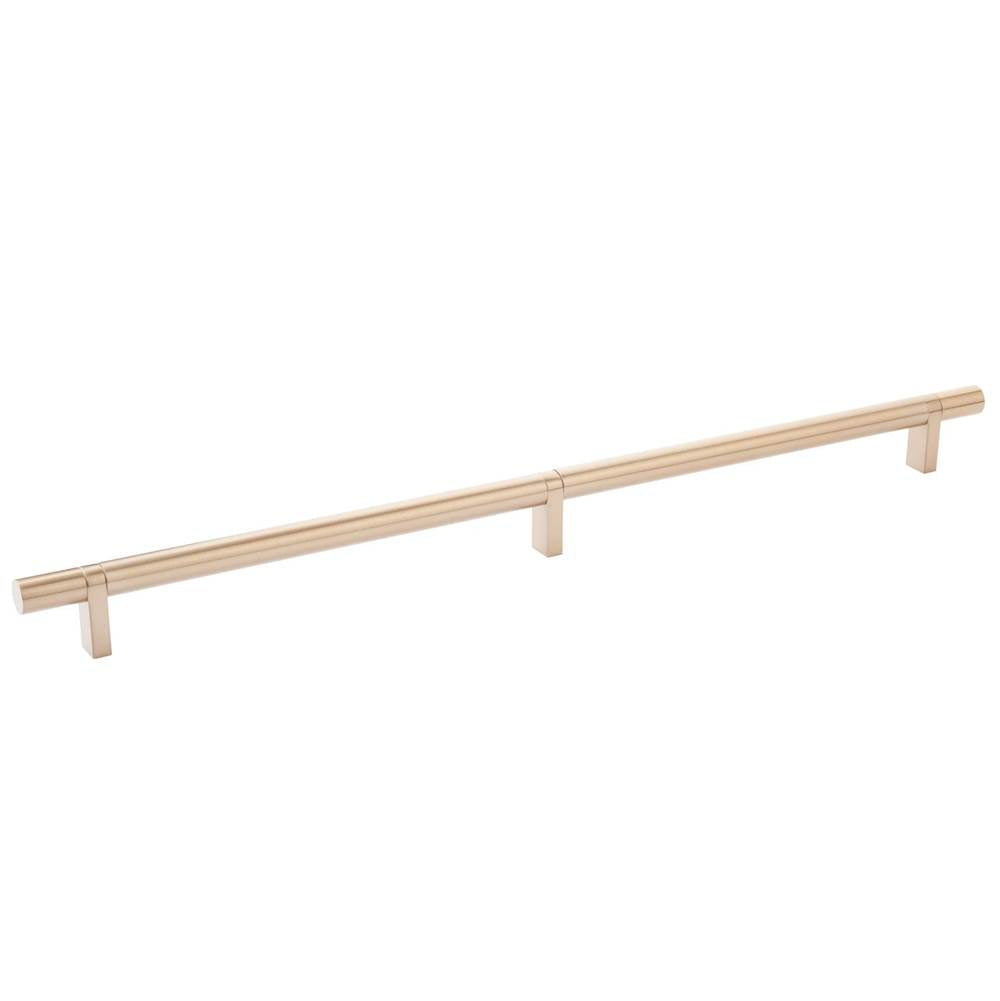 Emtek - Select Cabinet Pull 16'' C-C, Rectangular Bar Stem Satin Copper, Smooth Bar Satin Copper - Satin Copper,Satin Copper