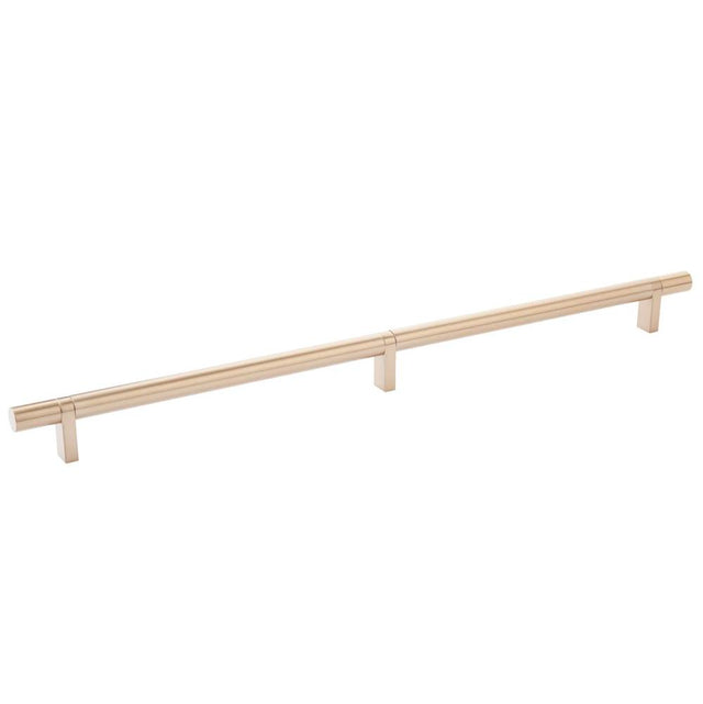 Emtek - Select Cabinet Pull 16'' C-C, Rectangular Bar Stem Satin Copper, Smooth Bar Satin Copper - Satin Copper,Satin Copper