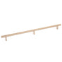 Emtek - Select Cabinet Pull 16'' C-C, Rectangular Bar Stem Satin Copper, Smooth Bar Satin Copper - Satin Copper,Satin Copper