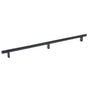 Emtek - Select Cabinet Pull 16'' C-C, Rectangular Bar Stem US19, Smooth Bar US19 - Flat Black,Flat Black