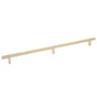 Emtek - Select Cabinet Pull 16'' C-C, Rectangular Bar Stem US4, Smooth Bar US4 - Satin Brass,Satin Brass