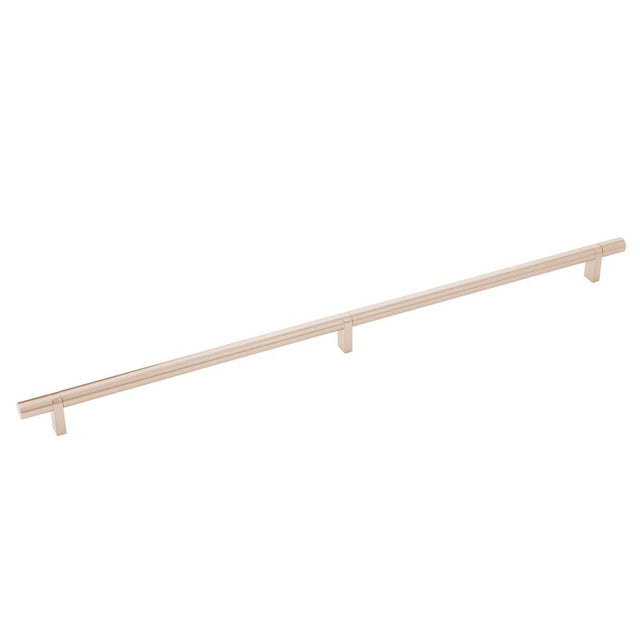 Emtek - Select Cabinet Pull 20'' C-C, Rectangular Bar Stem Satin Copper, Smooth Bar Satin Copper - Satin Copper,Satin Copper