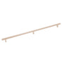 Emtek - Select Cabinet Pull 20'' C-C, Rectangular Bar Stem Satin Copper, Smooth Bar Satin Copper - Satin Copper,Satin Copper