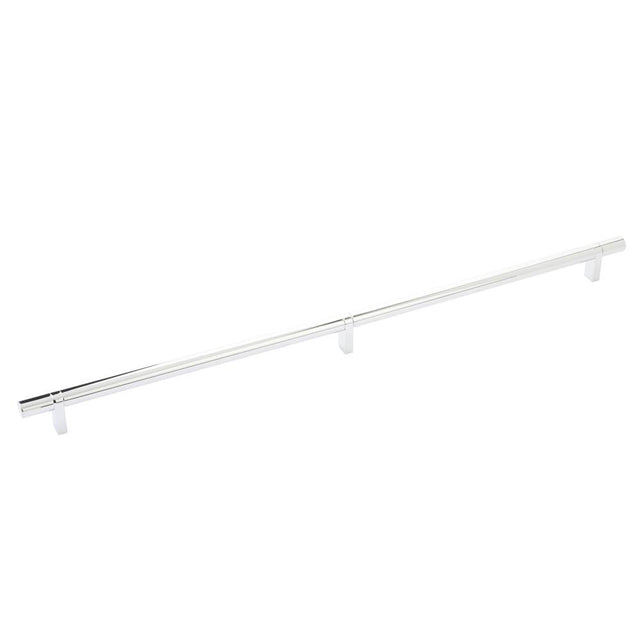 Emtek - Select Cabinet Pull 20'' C-C, Rectangular Bar Stem US26, Smooth Bar US26 - Polished Chrome,Polished Chrome