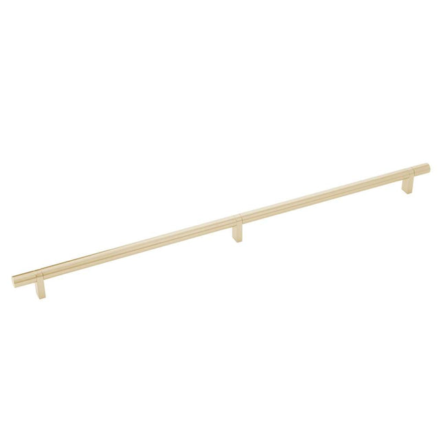 Emtek - Select Cabinet Pull 20'' C-C, Rectangular Bar Stem US4, Smooth Bar US4 - Satin Brass,Satin Brass