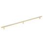 Emtek - Select Cabinet Pull 20'' C-C, Rectangular Bar Stem US4, Smooth Bar US4 - Satin Brass,Satin Brass