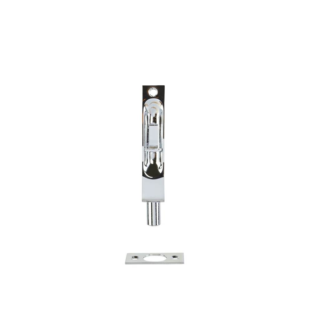 Emtek - Flush Bolt, 4'', Sq. Corners (sets) US26 - Polished Chrome