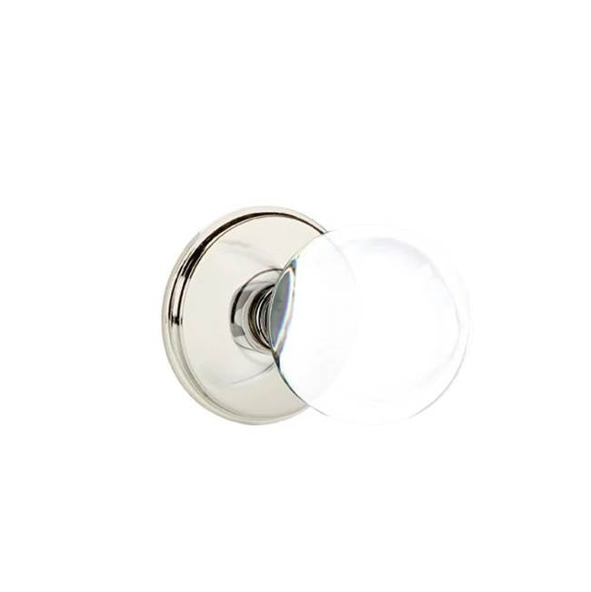 Emtek - Concealed, Privacy, Watford Rosette, Bristol Crystal Knob, US14 - Polished Nickel