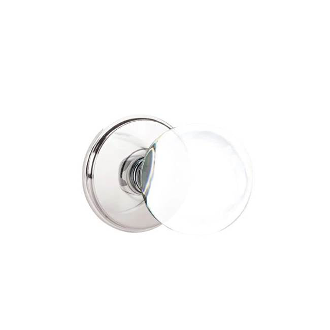 Emtek - Concealed, Privacy, Watford Rosette, Bristol Crystal Knob, US26 - Polished Chrome