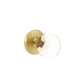 Emtek - Concealed, Privacy, Watford Rosette, Bristol Crystal Knob, US4 - Satin Brass