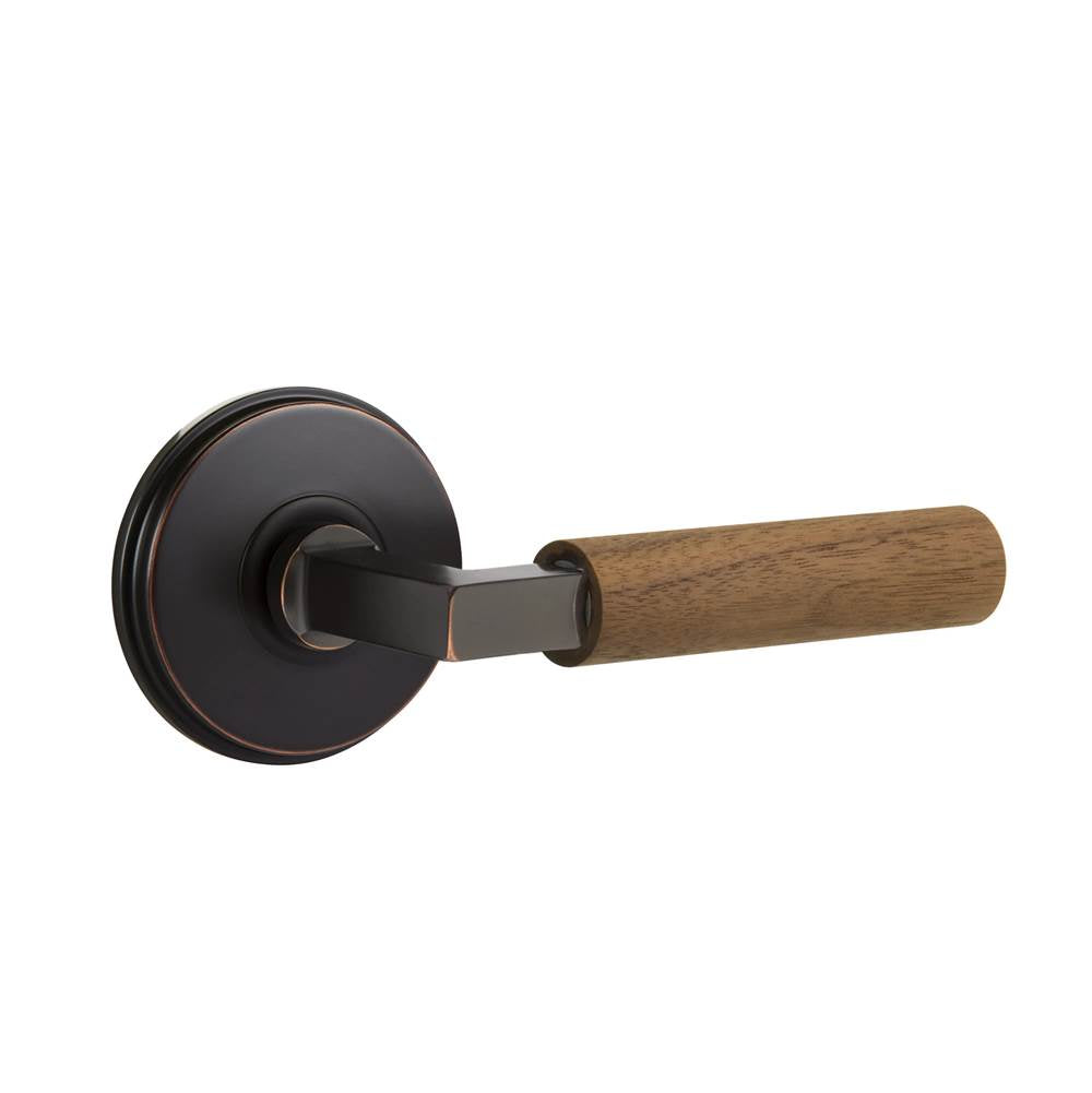 Emtek - Select Privacy, Watford Rosette US10B, L-Square Stem US10B, Dark Walnut Handle, LH - Oil Rubbed Bronze