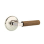 Emtek - Select Privacy, Watford Rosette US14, L-Square Stem US14, Dark Walnut Handle, LH - Polished Nickel