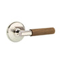 Emtek - Concealed Fastener, Select Passage, Watford Rosette US14, T-Bar Stem US14, Dark Walnut Handle - Polished Nickel