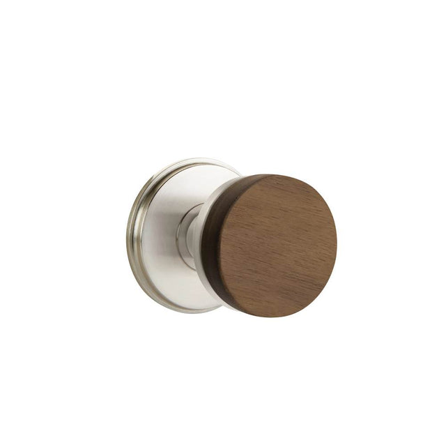 Emtek - Select Passage, Watford Rosette US15, Conical Stem US15, Dark Walnut Knob - Satin Nickel