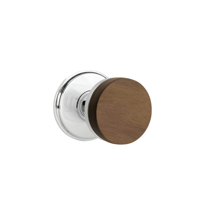 Emtek - Select Privacy, Watford Rosette US26, Conical Stem US26, Dark Walnut Knob - Polished Chrome