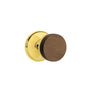 Emtek - Select Privacy, Watford Rosette US3NL, Conical Stem US3NL, Dark Walnut Knob - Unlacquered Brass