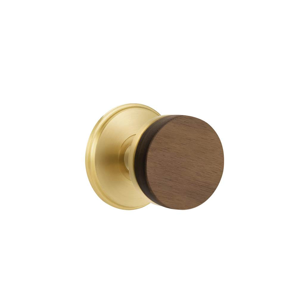 Emtek - Select Privacy, Watford Rosette US4, Conical Stem US4, Dark Walnut Knob - Satin Brass