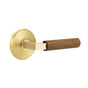 Emtek - Concealed Fastener, Select Privacy, Watford Rosette US4, L-Square Stem US4, Dark Walnut Handle - Satin Brass