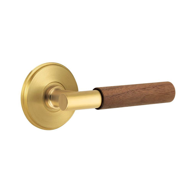 Emtek - Select Privacy, Watford Rosette US7, T-Bar Stem US7, Dark Walnut Handle, LH - French Antique