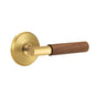 Emtek - Select Passage, Watford Rosette US7, T-Bar Stem US7, Dark Walnut Handle, LH - French Antique