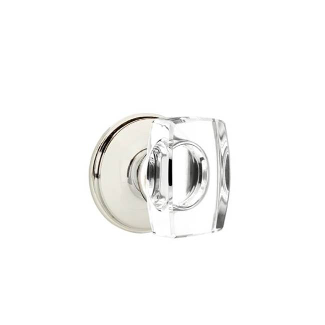 Emtek - Passage, Watford Rosette, Windsor Crystal Knob, US14 - Polished Nickel
