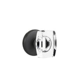 Emtek - Passage, Watford Rosette, Windsor Crystal Knob, US19 - Flat Black