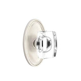 Emtek - Privacy, Oval Rosette, Windsor Crystal Knob, US15 - Satin Nickel