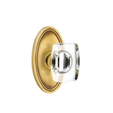 Emtek - Passage, Oval Rosette, Windsor Crystal Knob, US7 - French Antique
