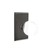Emtek - Passage, Rectangular Rosette, Bristol Crystal Knob, US10B - Oil Rubbed Bronze