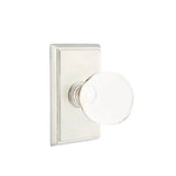 Emtek - Passage, Rectangular Rosette, Bristol Crystal Knob, US15 - Satin Nickel