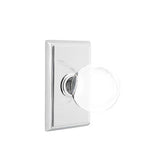 Emtek - Passage, Rectangular Rosette, Bristol Crystal Knob, US26 - Polished Chrome