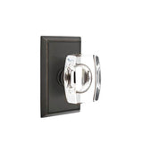 Emtek - Concealed, Privacy, Rectangular Rosette, Windsor Crystal Knob, US10B - Oil Rubbed Bronze
