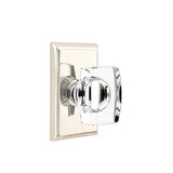 Emtek - Concealed, Privacy, Rectangular Rosette, Windsor Crystal Knob, US14 - Polished Nickel