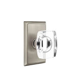 Emtek - Concealed, Privacy, Rectangular Rosette, Windsor Crystal Knob, US15A - Pewter