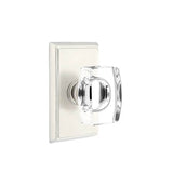 Emtek - Concealed, Privacy, Rectangular Rosette, Windsor Crystal Knob, US15 - Satin Nickel