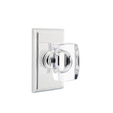 Emtek - Concealed, Privacy, Rectangular Rosette, Windsor Crystal Knob, US26 - Polished Chrome