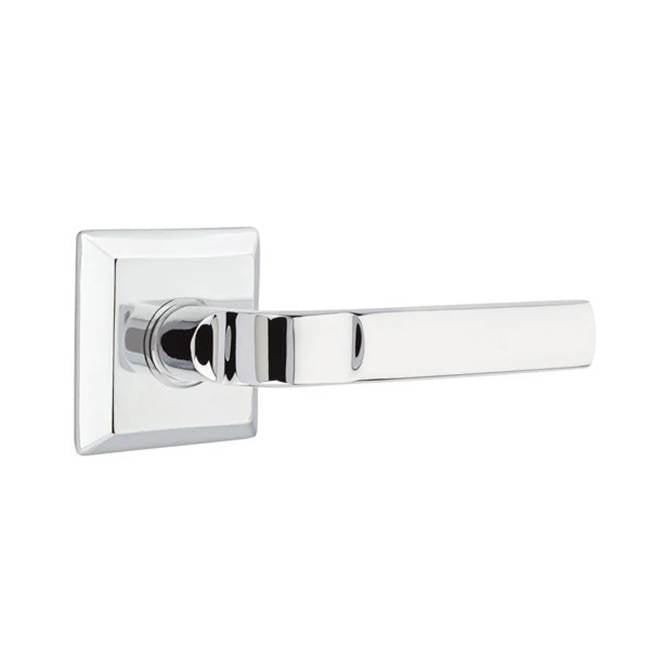 Emtek - Privacy, Quincy Rosette, Aston Lever, RH, US26 - Polished Chrome