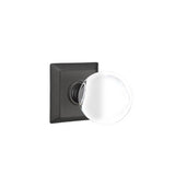Emtek - Dummy, Quincy Rosette, Bristol Crystal Knob, US19 - Flat Black