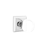 Emtek - Dummy, Quincy Rosette, Bristol Crystal Knob, US26 - Polished Chrome
