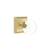 Emtek - Privacy, Quincy Rosette, Bristol Crystal Knob, US4 - Satin Brass
