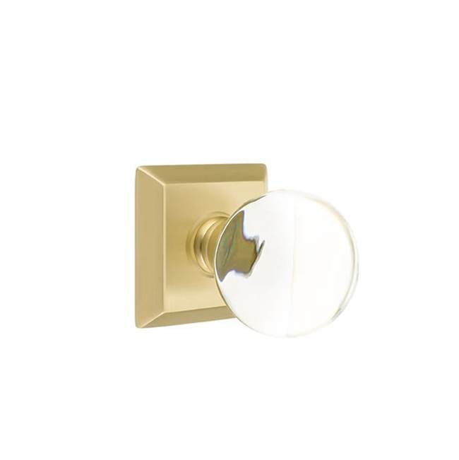 Emtek - Concealed, Passage, Quincy Rosette, Bristol Knob, US4 - Satin Brass