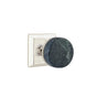 Emtek - Select Passage, Quincy Rosette US14, Conical Stem US14, Green Marble Knob - Polished Nickel