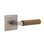 Emtek - Select Passage, Quincy Rosette US15A, L-Square Stem US15A, Dark Walnut Handle, LH - Pewter