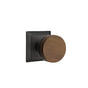 Emtek - Select Dummy, Quincy Rosette US19, Conical Stem US19, Dark Walnut Knob - Flat Black