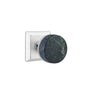 Emtek - Select Passage, Quincy Rosette US26, Conical Stem US26, Green Marble Knob - Polished Chrome
