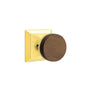 Emtek - Concealed Fastener, Select Passage, Quincy Rosette US3NL, Conical Stem US3NL, Dark Walnut Knob - Unlacquered Brass