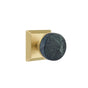 Emtek - Concealed Fastener, Select Privacy, Quincy Rosette US4, Conical Stem US4, Green Marble Knob - Satin Brass