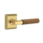 Emtek - Select Privacy, Quincy Rosette US7, T-Bar Stem US7, Dark Walnut Handle, RH - French Antique
